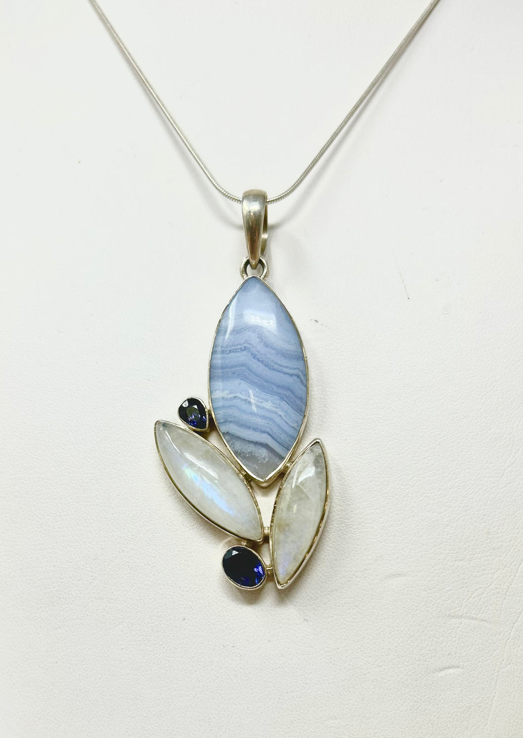 Blue Lace Agate, Moonstone and Iolite