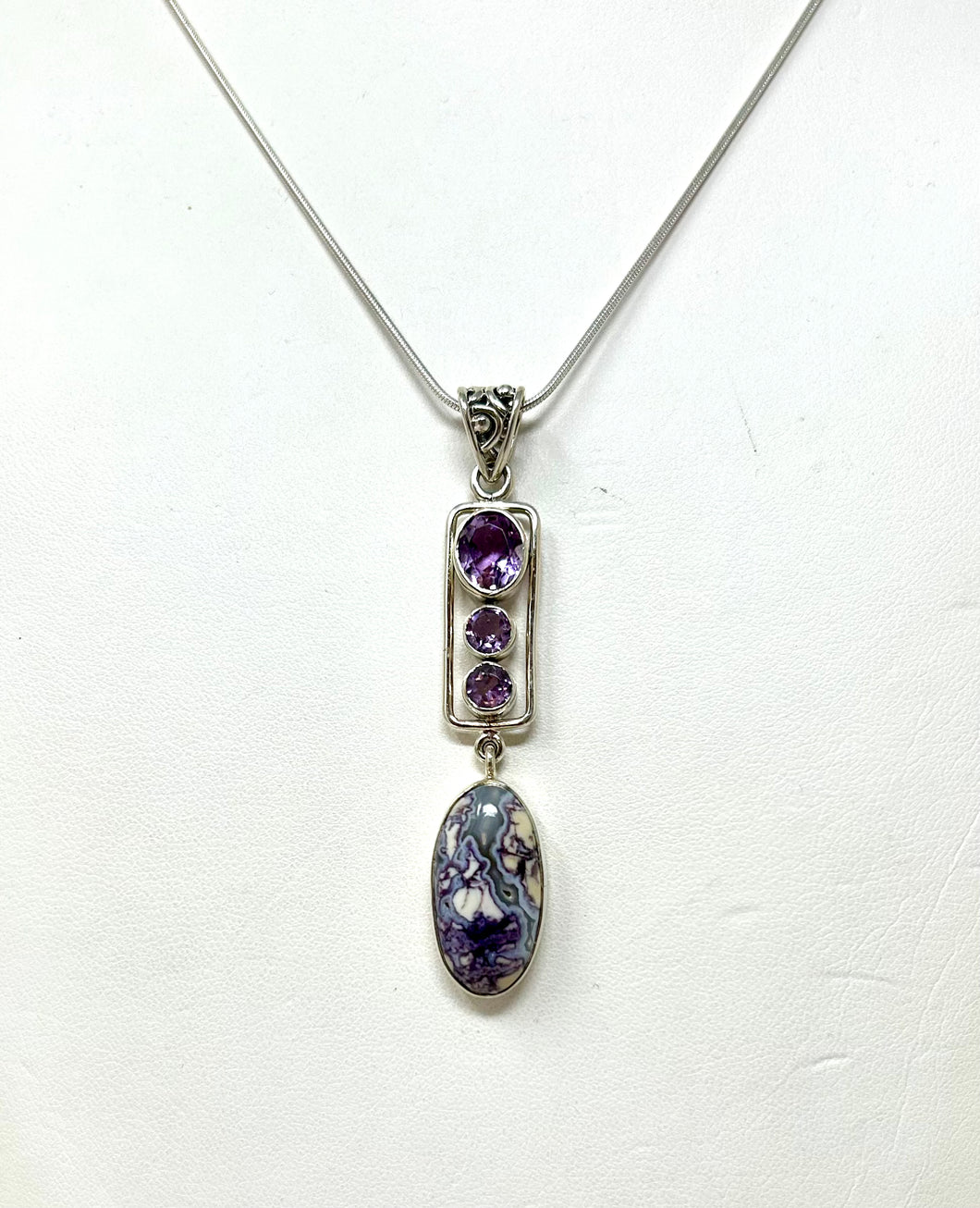 Lapidolite and Amethyst