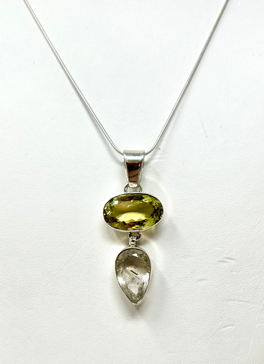 Yellow Topaz and Rutilated Quartz