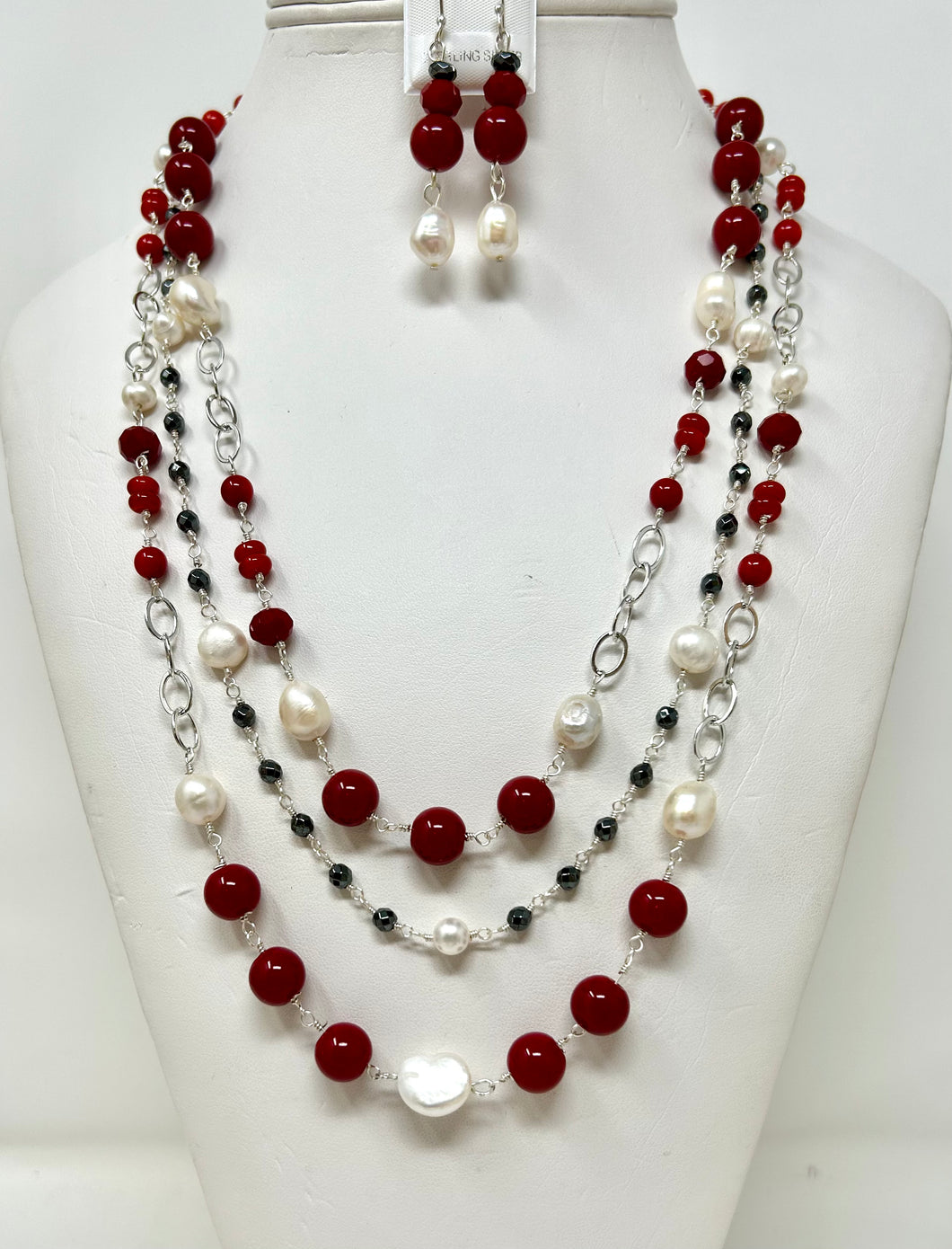 Pearl and Color Hematite Set