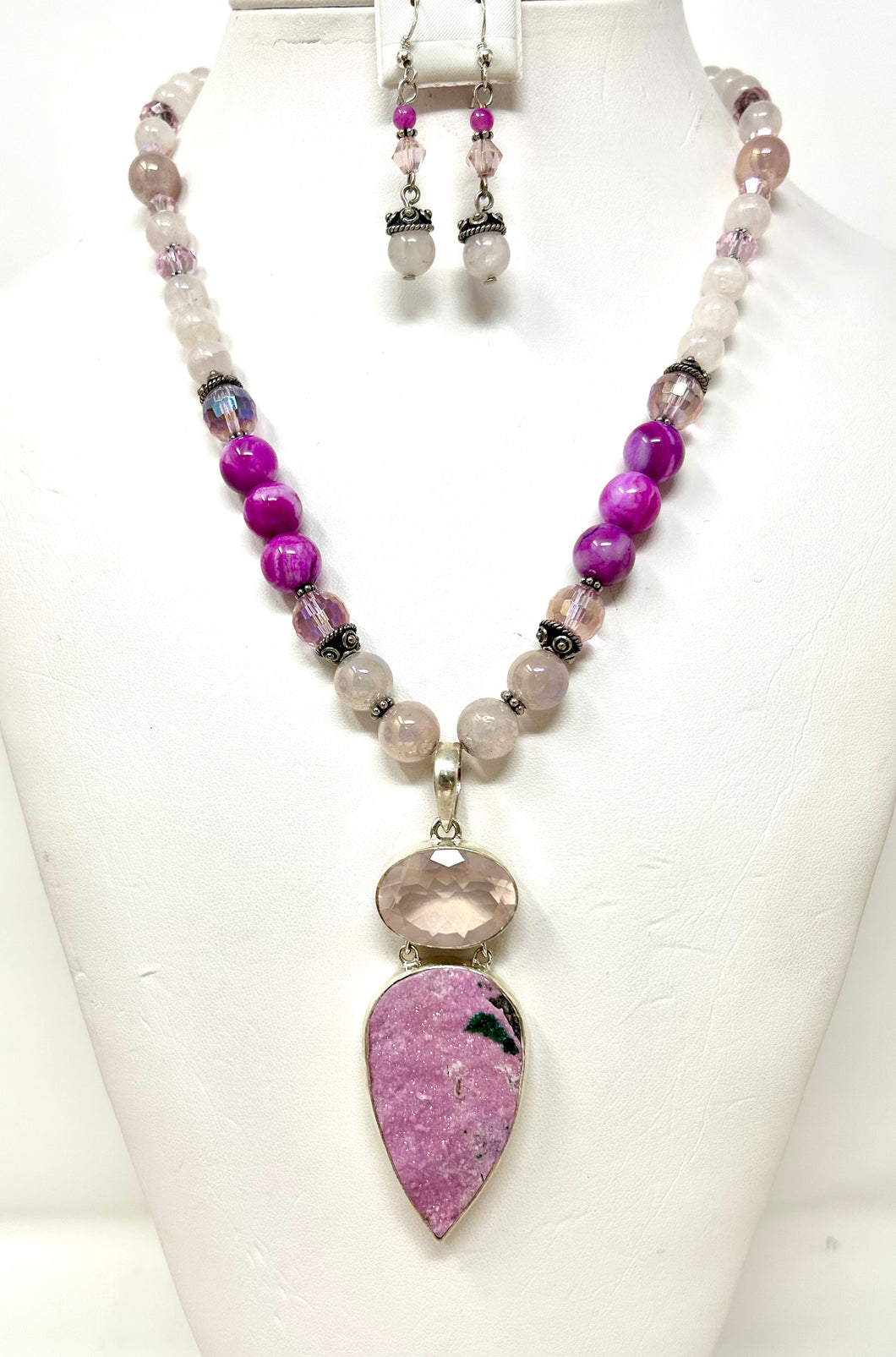 Cobalt, Calcite and Rose Quartz Set