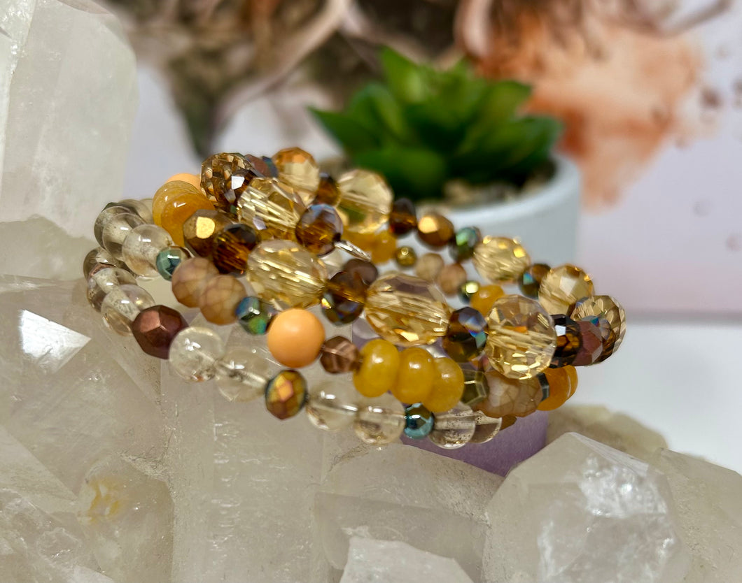 Calcite and Citrine Bracelet