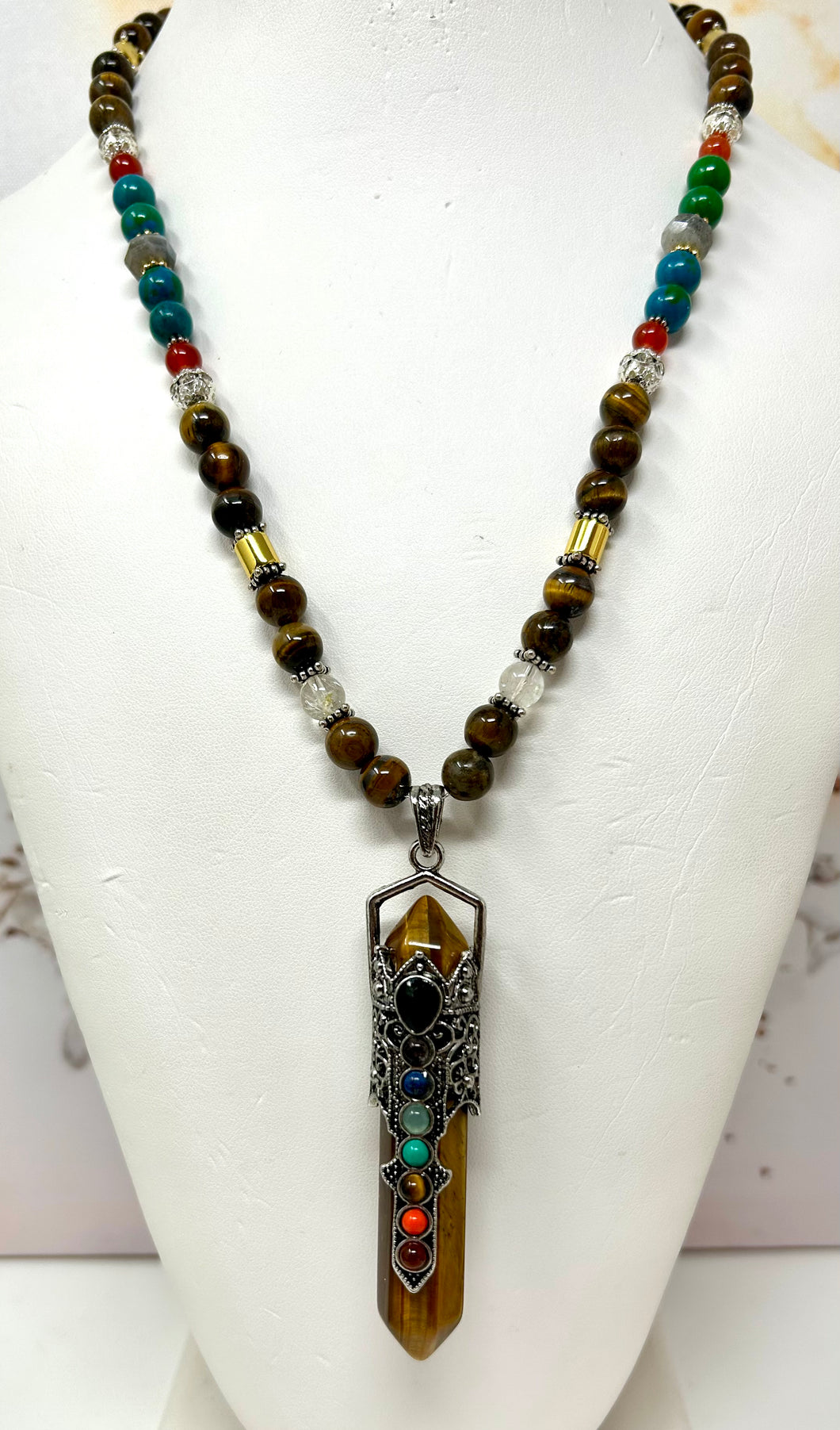 Tiger Eye, Citrine, Chalcedony, Labradorite and Carnelian