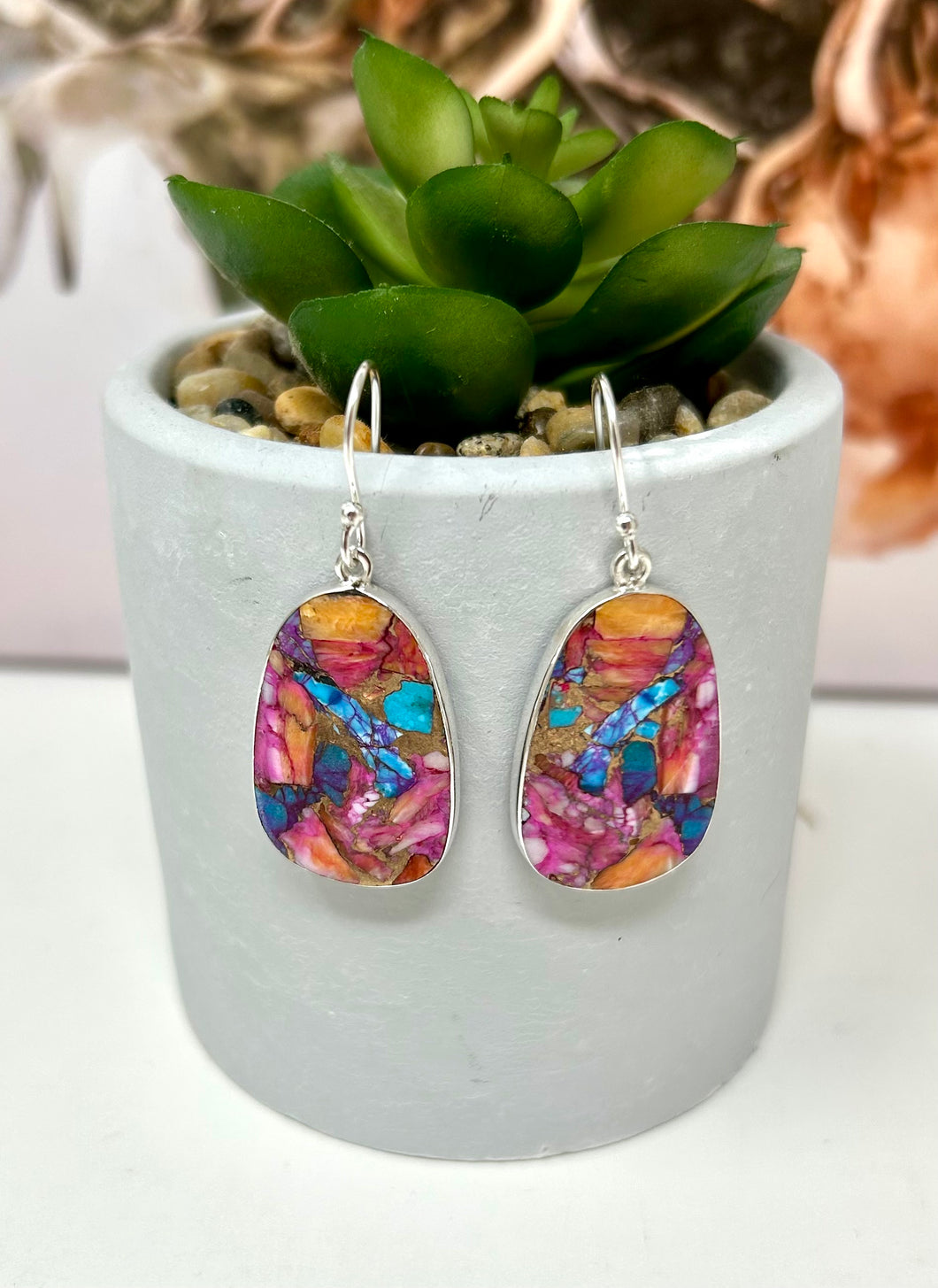 Spiny Oster Turquoise Earrings