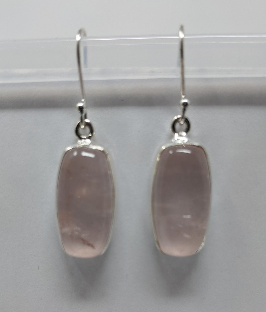 Earrings, Rose Quartz