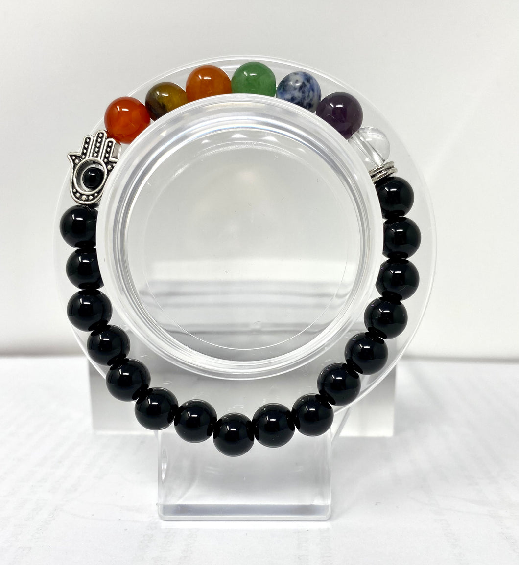 Black Onyx and Multi Gemstone Bracelet